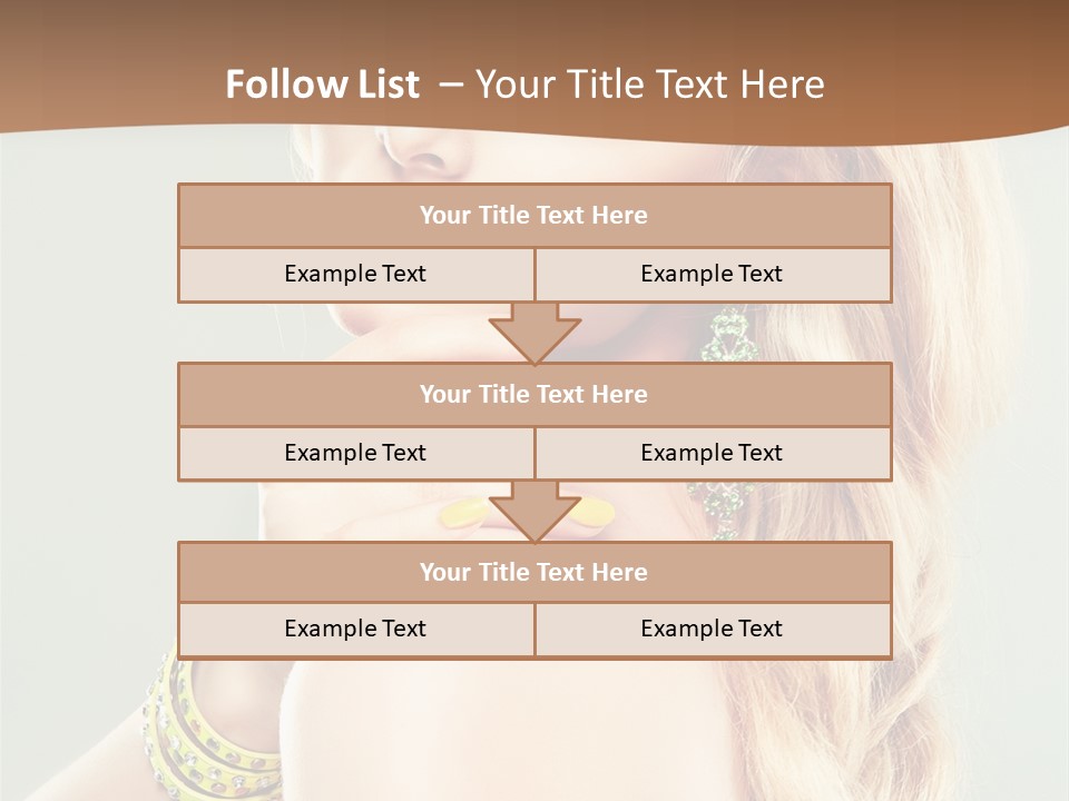 Fashion Girl Flower PowerPoint Template