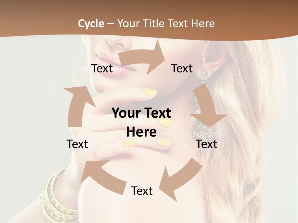 Fashion Girl Flower PowerPoint Template