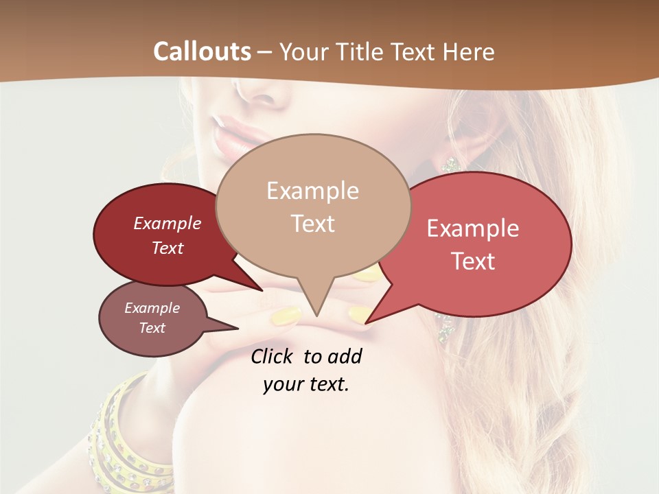 Fashion Girl Flower PowerPoint Template