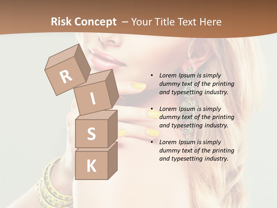 Fashion Girl Flower PowerPoint Template