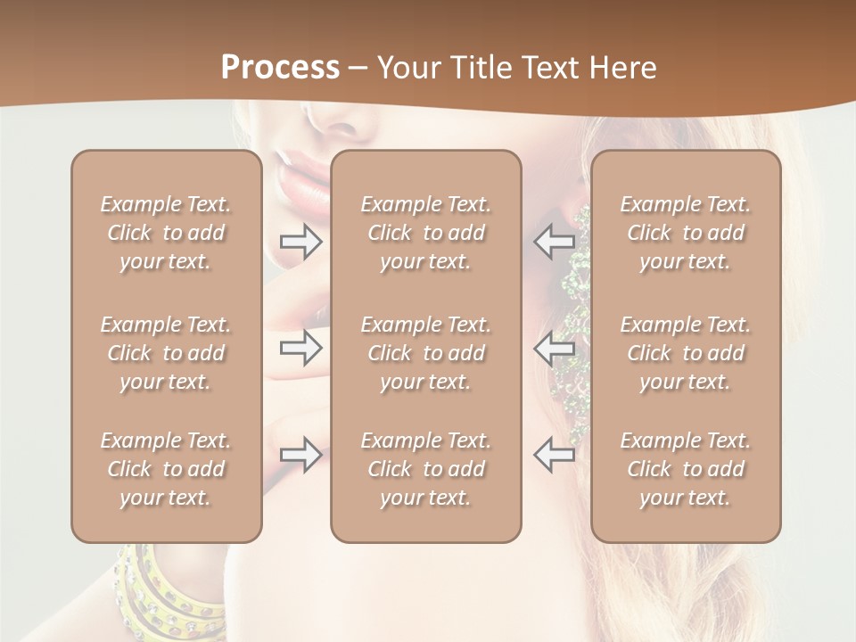 Fashion Girl Flower PowerPoint Template