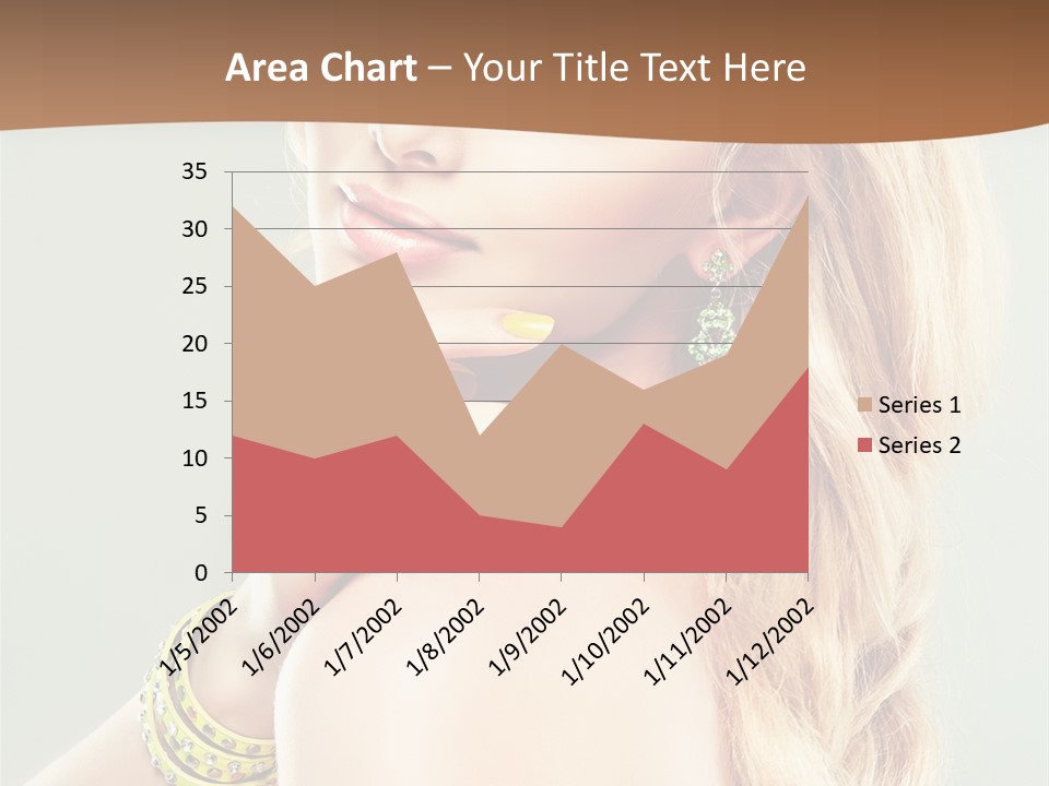 Fashion Girl Flower PowerPoint Template