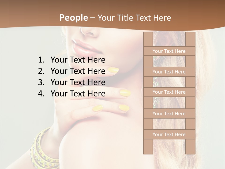 Fashion Girl Flower PowerPoint Template