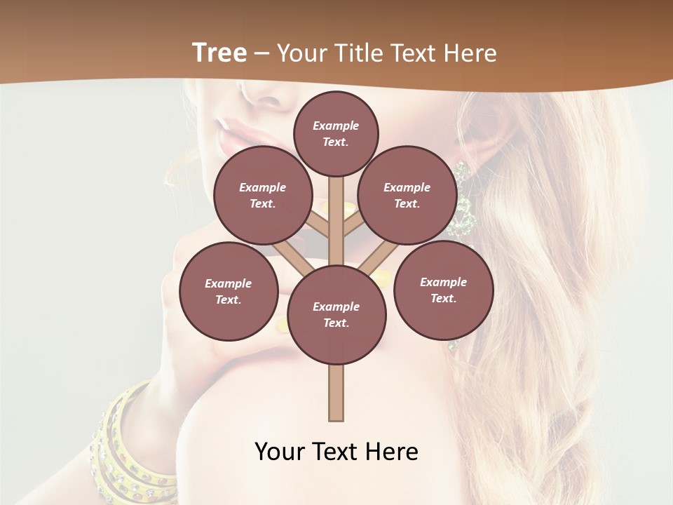 Fashion Girl Flower PowerPoint Template