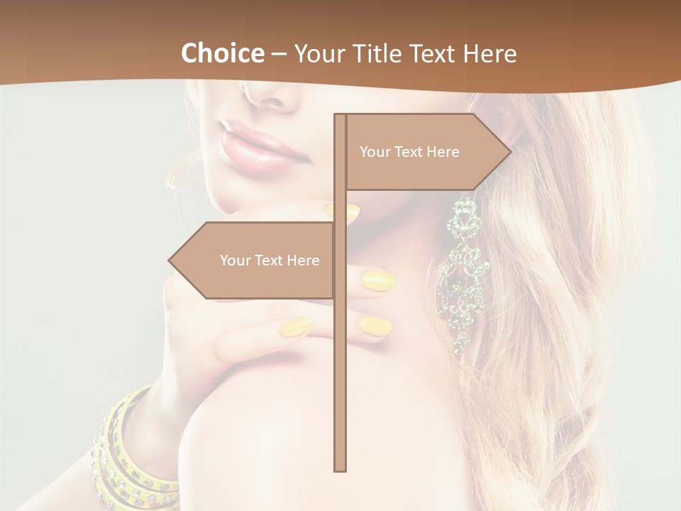 Fashion Girl Flower PowerPoint Template