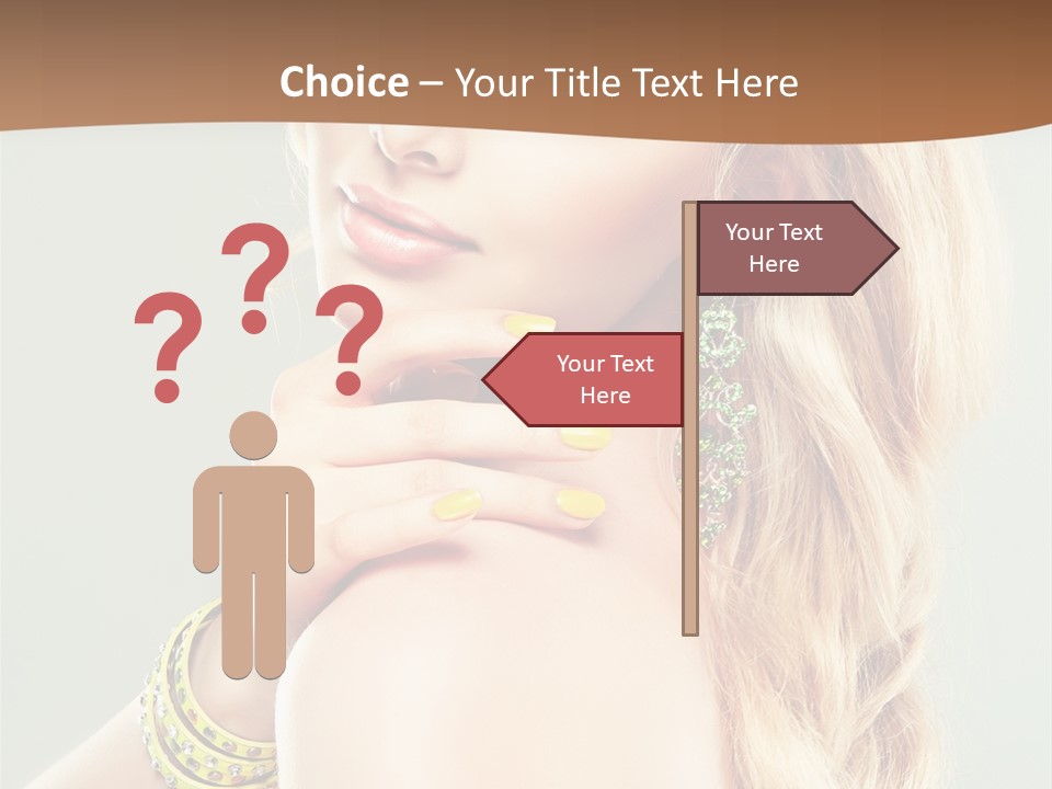 Fashion Girl Flower PowerPoint Template