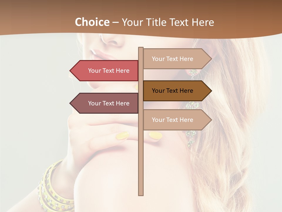 Fashion Girl Flower PowerPoint Template