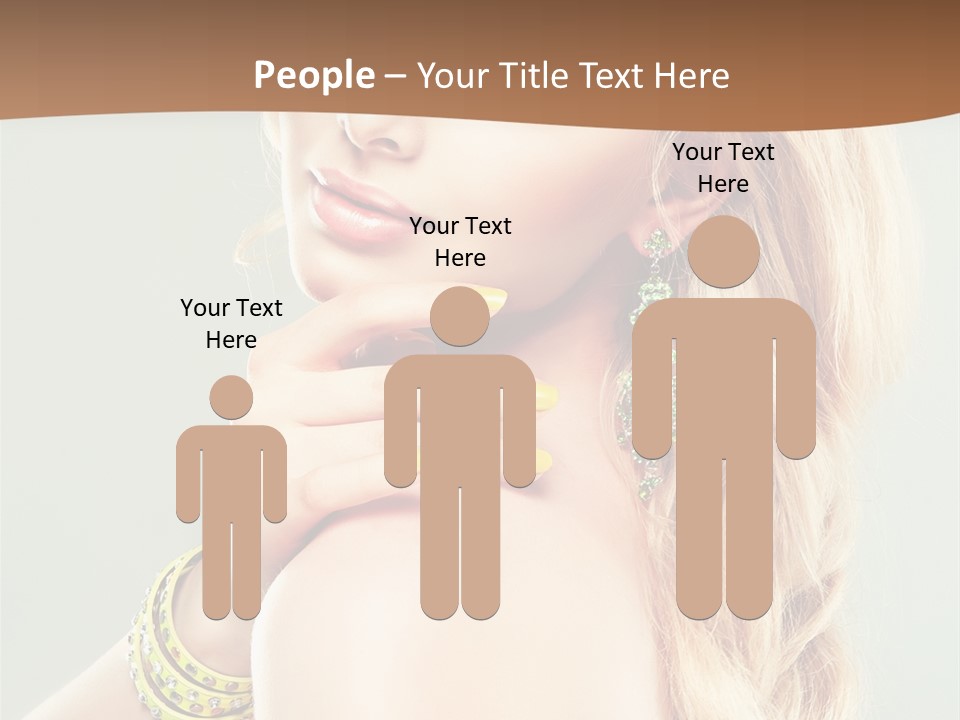 Fashion Girl Flower PowerPoint Template