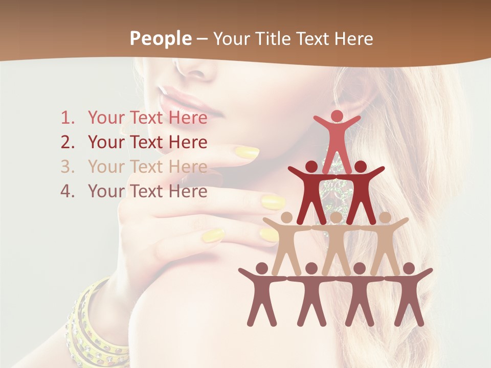 Fashion Girl Flower PowerPoint Template