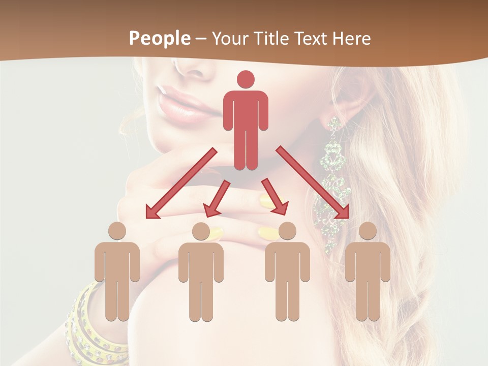 Fashion Girl Flower PowerPoint Template