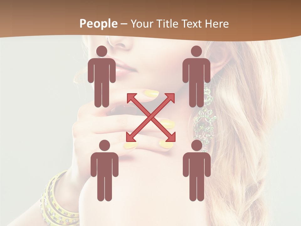 Fashion Girl Flower PowerPoint Template