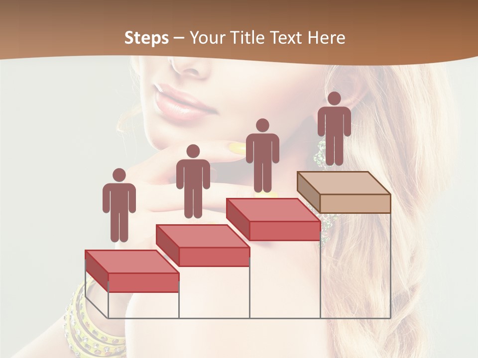 Fashion Girl Flower PowerPoint Template