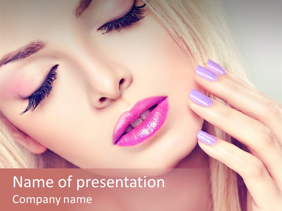 Beautiful Makeup Skincare PowerPoint Template