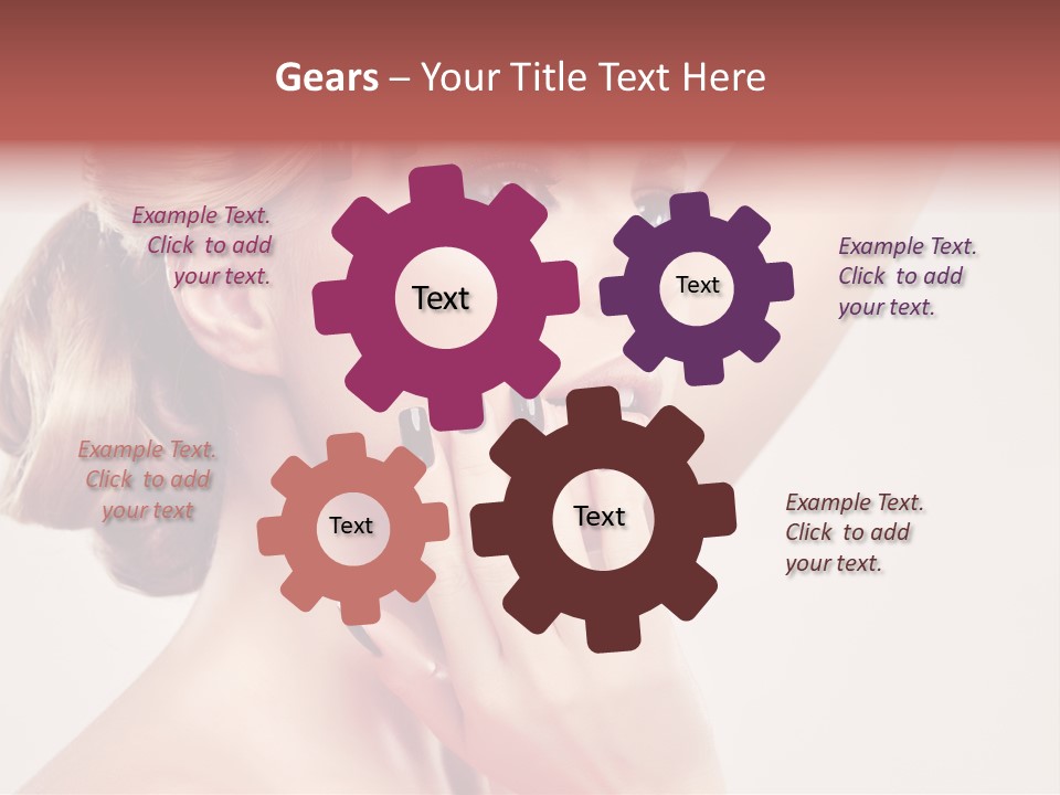 Girl Cosmetic Manicure PowerPoint Template