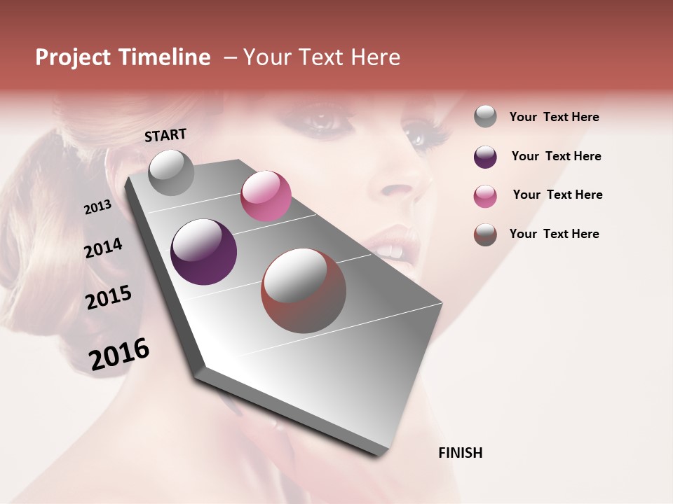 Girl Cosmetic Manicure PowerPoint Template