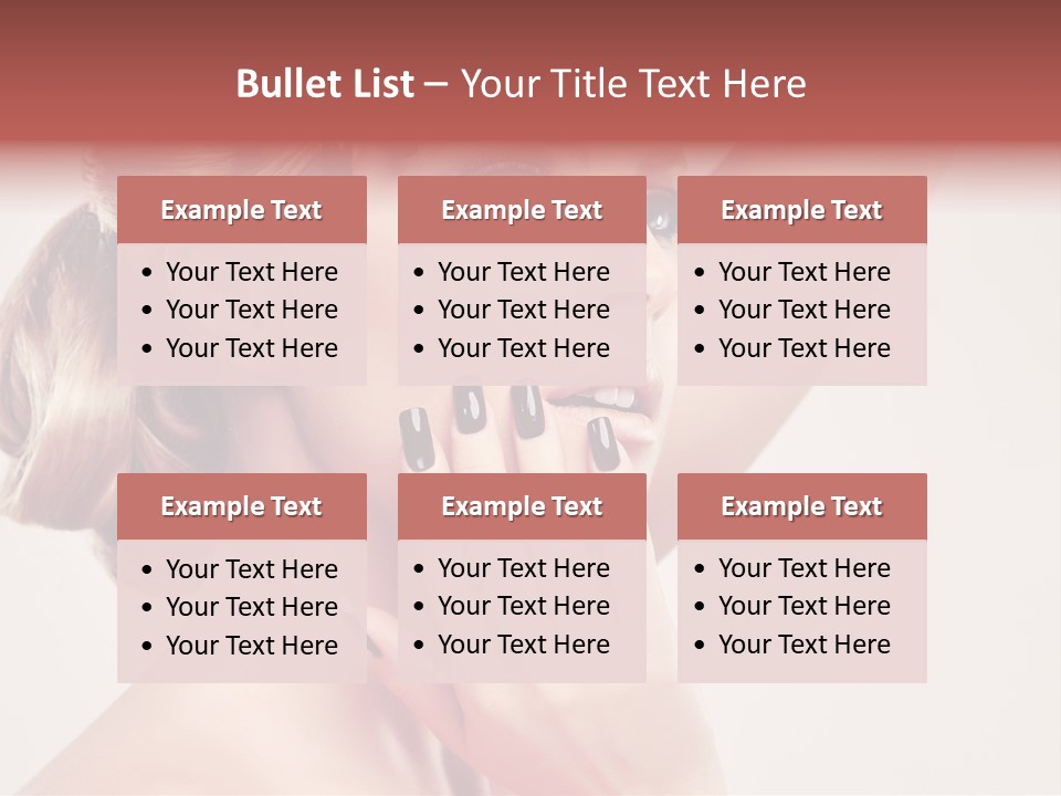 Girl Cosmetic Manicure PowerPoint Template