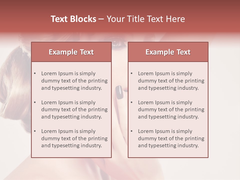 Girl Cosmetic Manicure PowerPoint Template