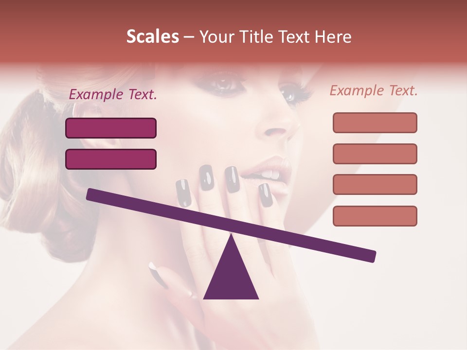 Girl Cosmetic Manicure PowerPoint Template