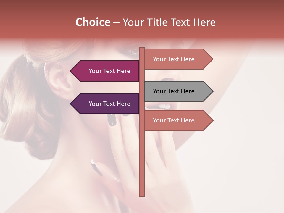 Girl Cosmetic Manicure PowerPoint Template