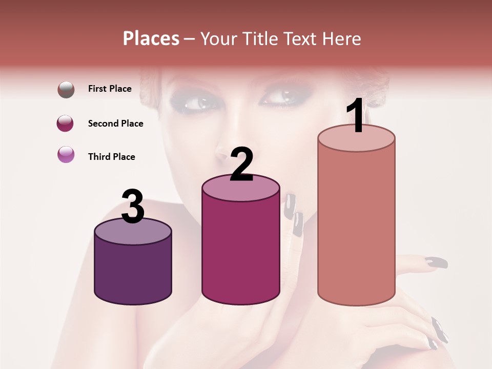 Face Lips Burgundy PowerPoint Template