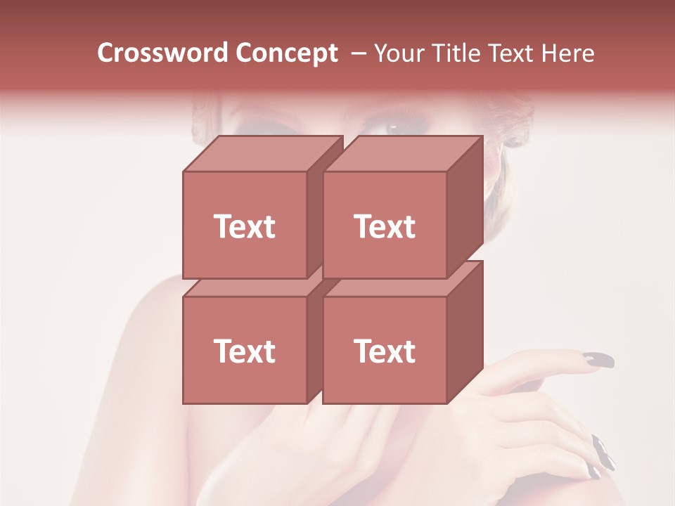 Face Lips Burgundy PowerPoint Template