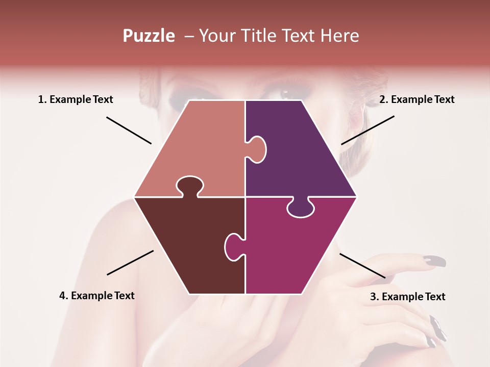 Face Lips Burgundy PowerPoint Template