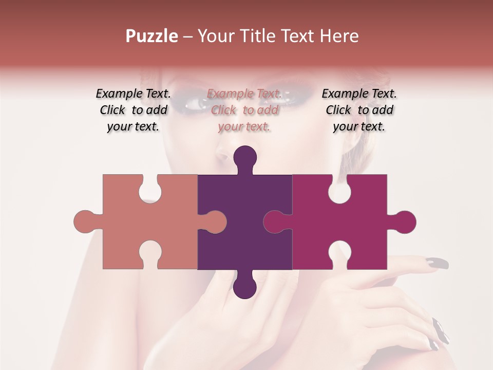 Face Lips Burgundy PowerPoint Template