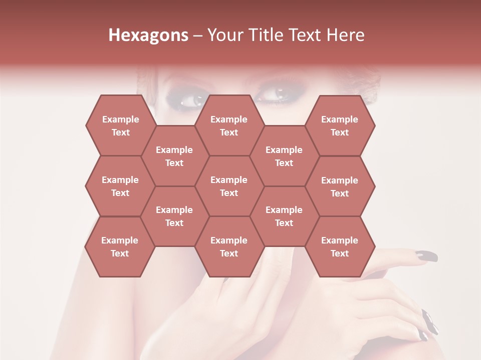 Face Lips Burgundy PowerPoint Template