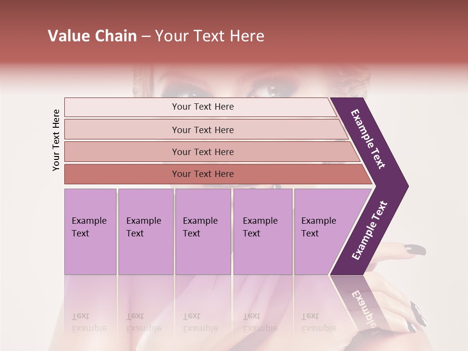 Face Lips Burgundy PowerPoint Template