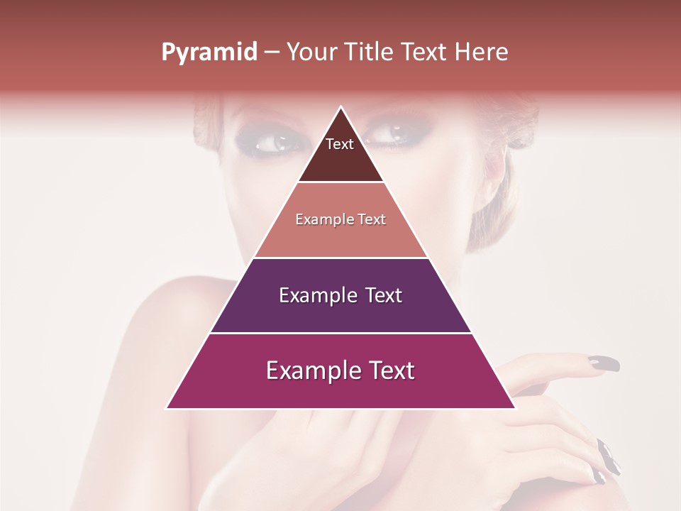 Face Lips Burgundy PowerPoint Template