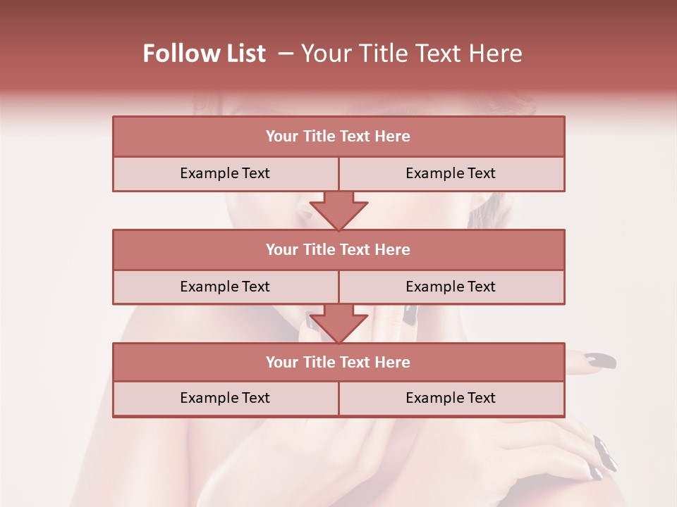 Face Lips Burgundy PowerPoint Template