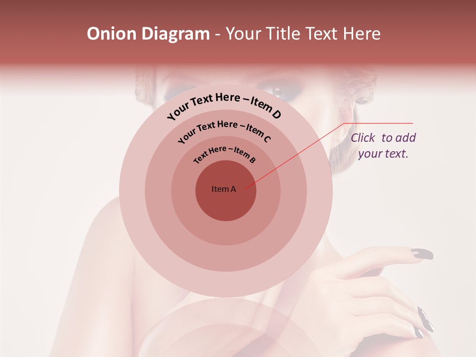 Face Lips Burgundy PowerPoint Template