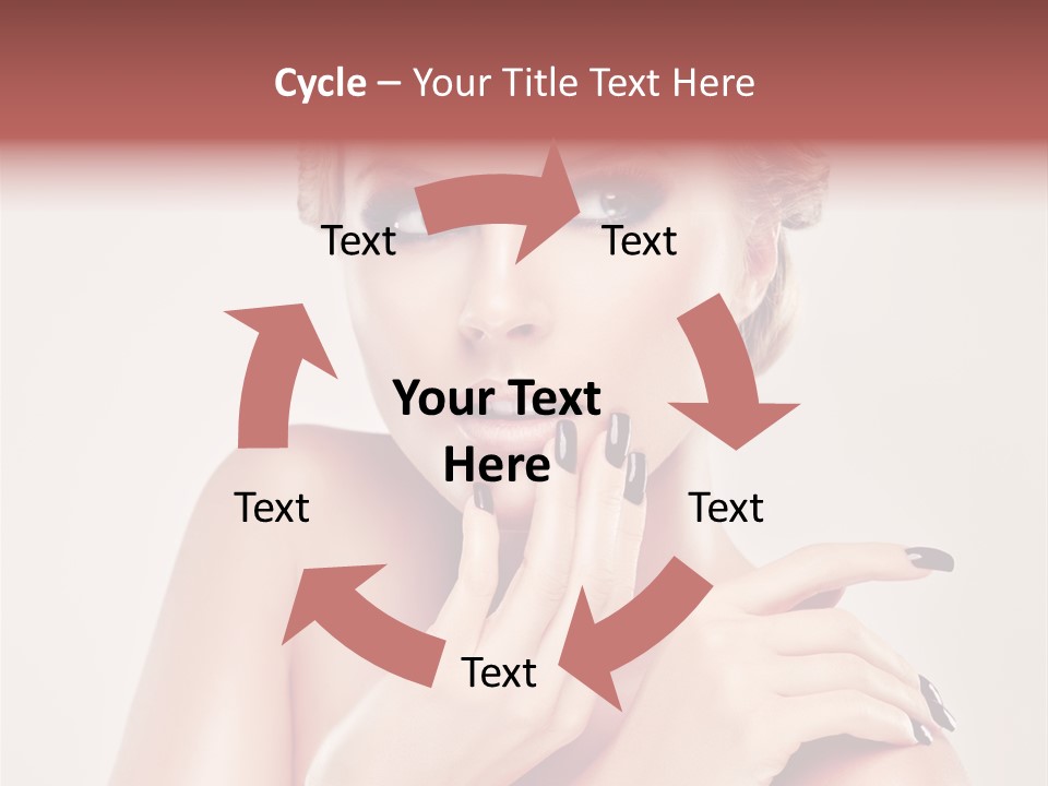 Face Lips Burgundy PowerPoint Template