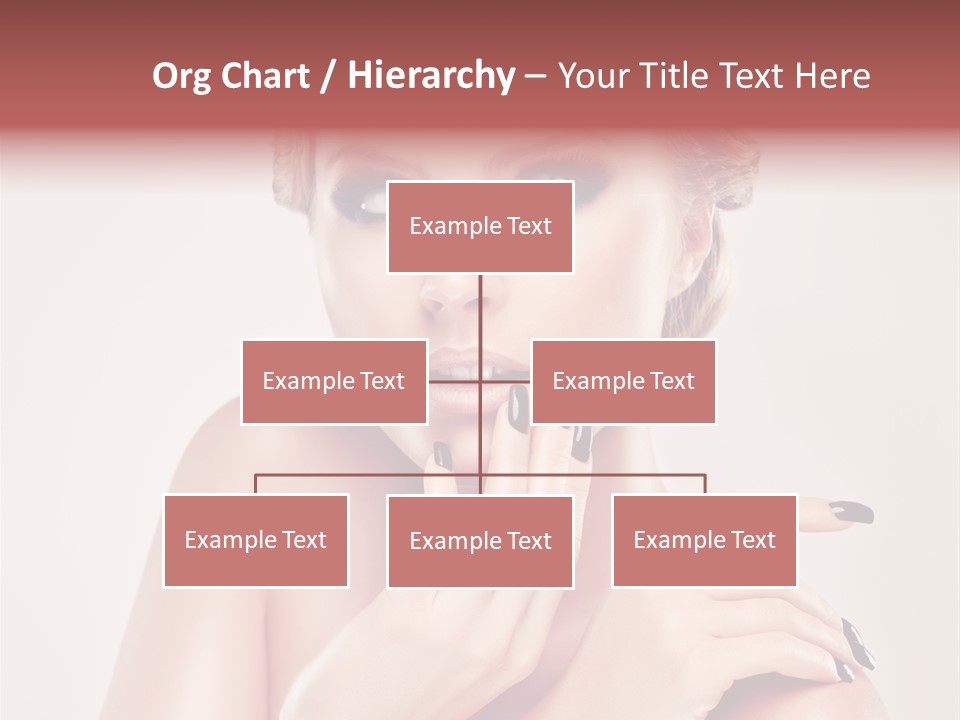 Face Lips Burgundy PowerPoint Template