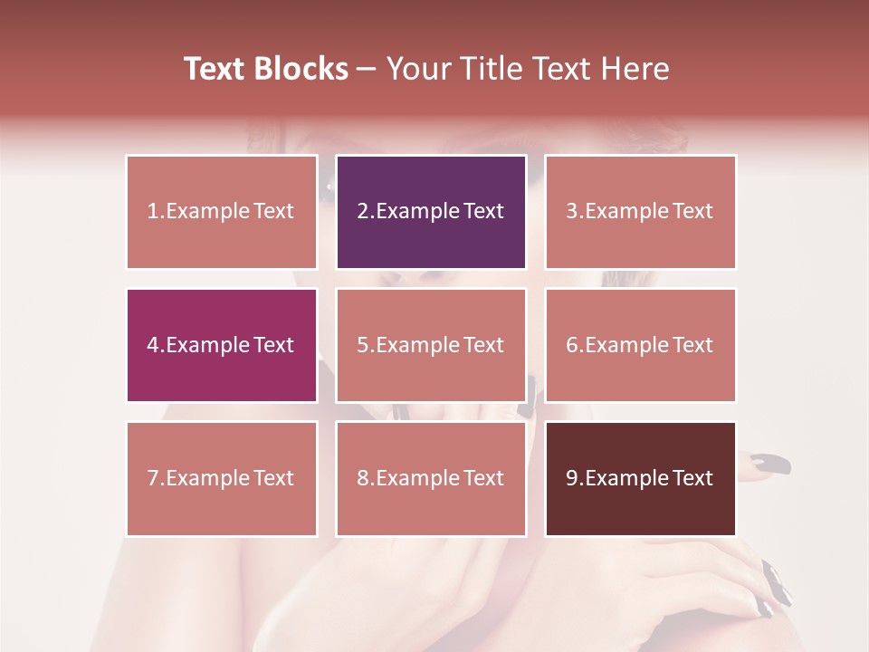 Face Lips Burgundy PowerPoint Template