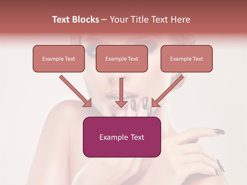 Face Lips Burgundy PowerPoint Template