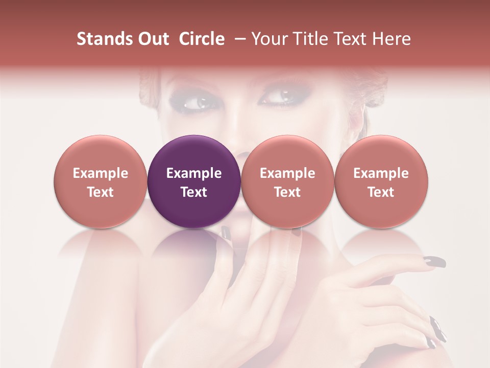 Face Lips Burgundy PowerPoint Template