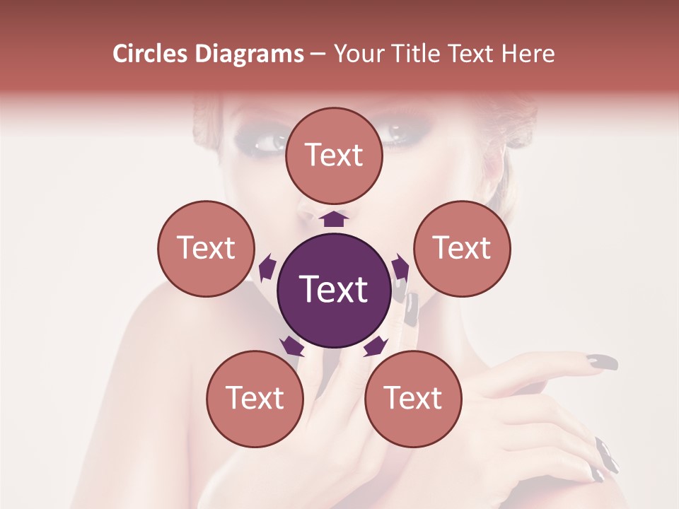 Face Lips Burgundy PowerPoint Template