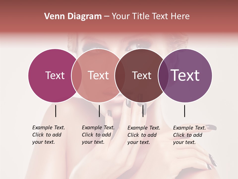 Face Lips Burgundy PowerPoint Template
