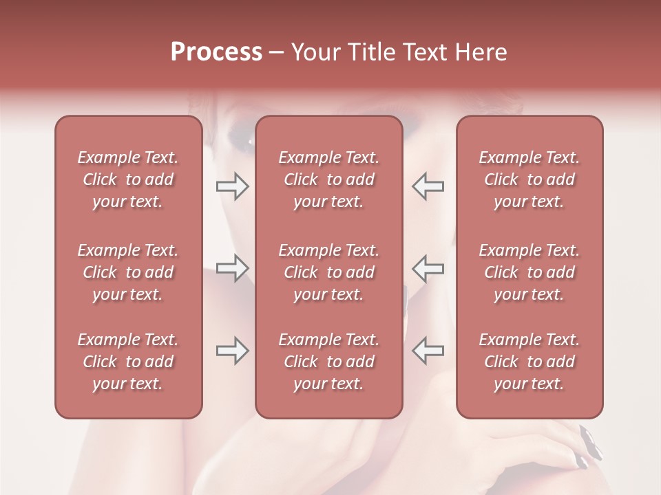 Face Lips Burgundy PowerPoint Template