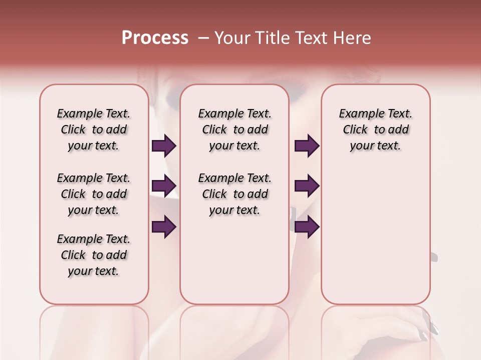 Face Lips Burgundy PowerPoint Template