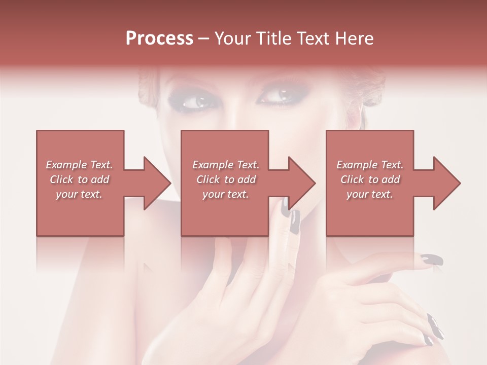 Face Lips Burgundy PowerPoint Template