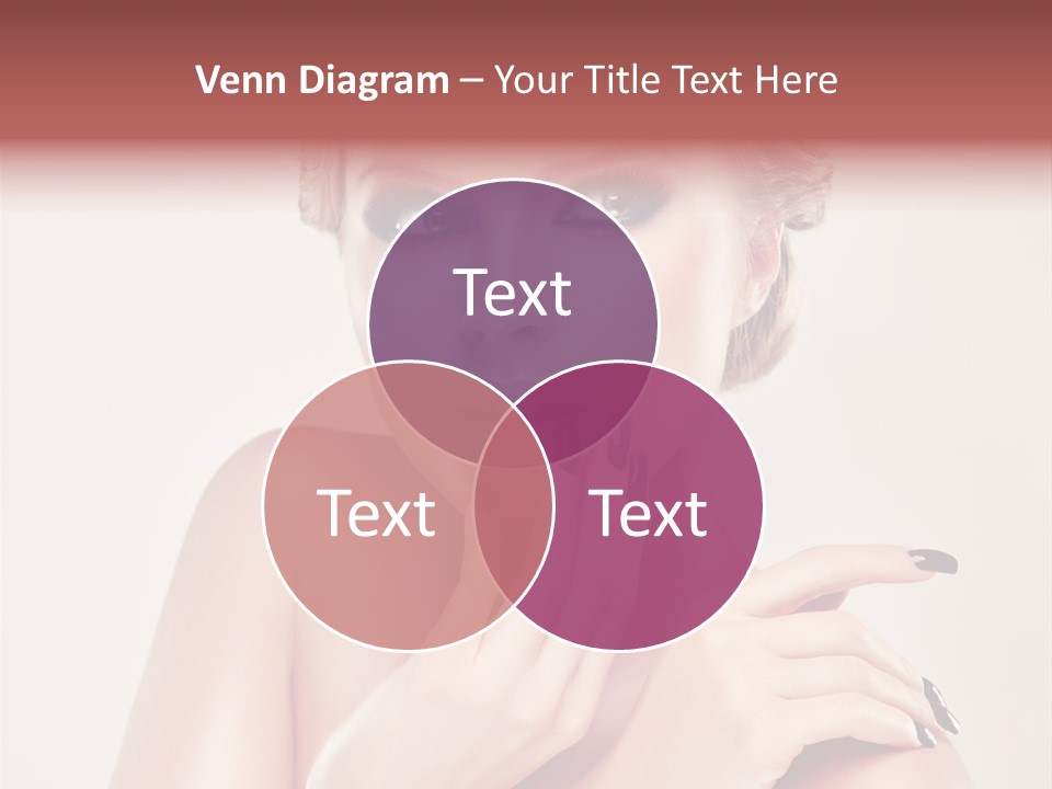 Face Lips Burgundy PowerPoint Template