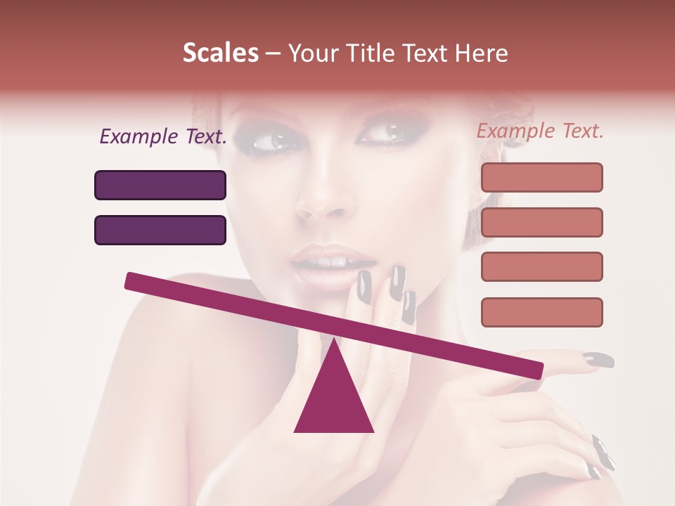 Face Lips Burgundy PowerPoint Template