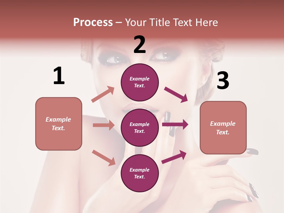 Face Lips Burgundy PowerPoint Template