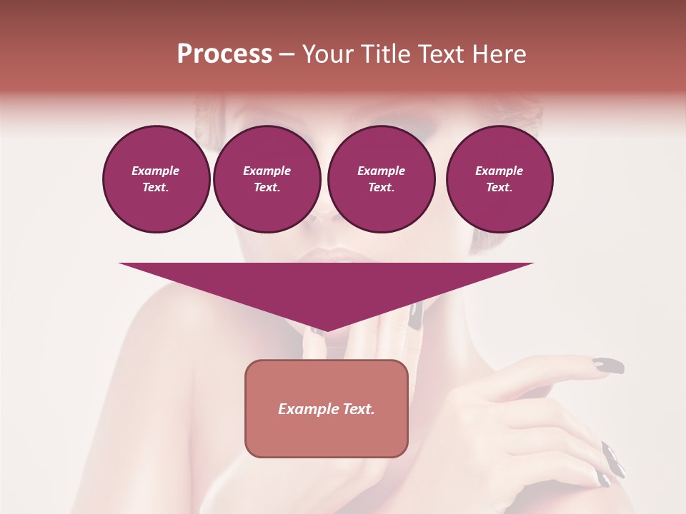 Face Lips Burgundy PowerPoint Template
