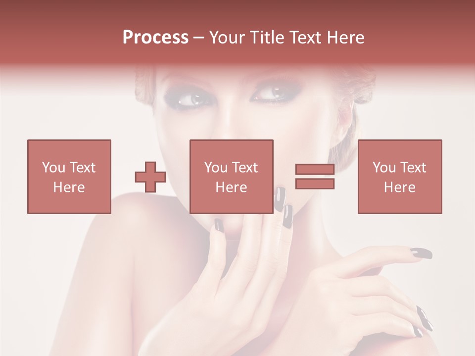 Face Lips Burgundy PowerPoint Template