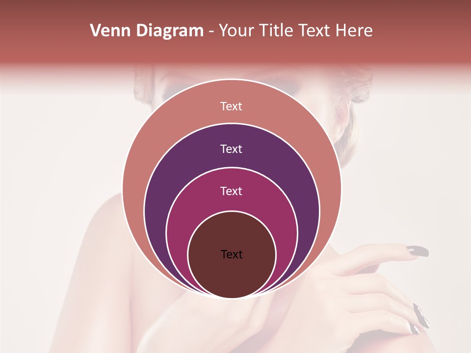 Face Lips Burgundy PowerPoint Template