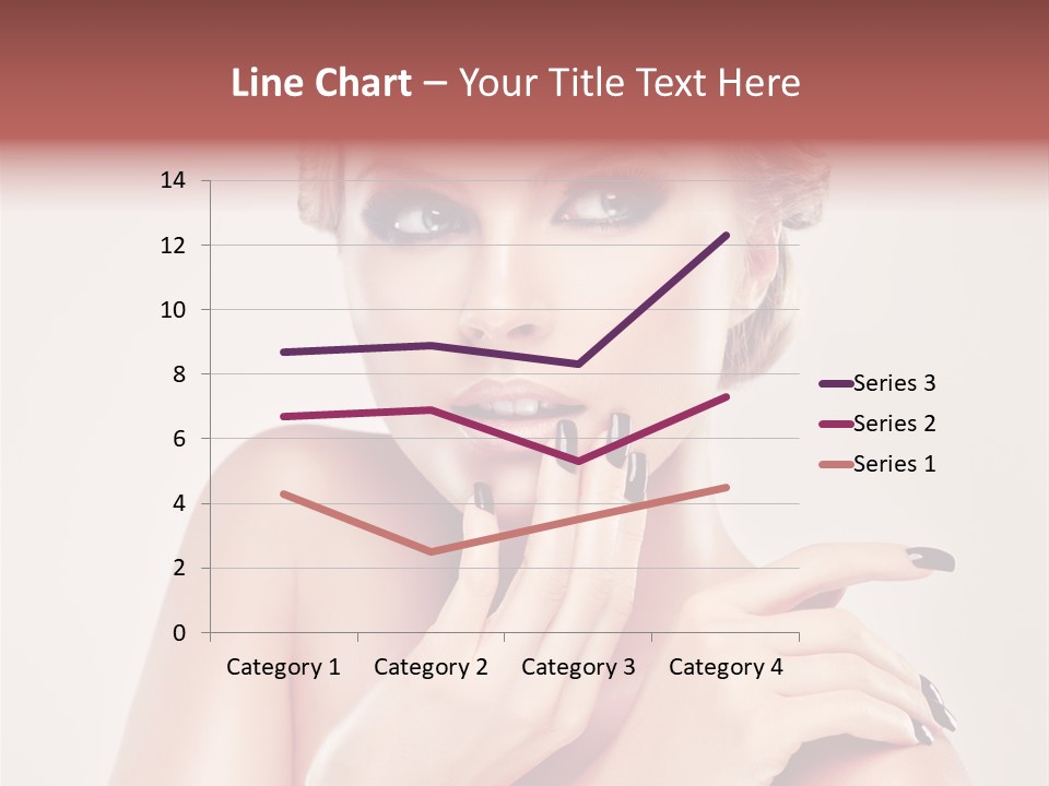 Face Lips Burgundy PowerPoint Template