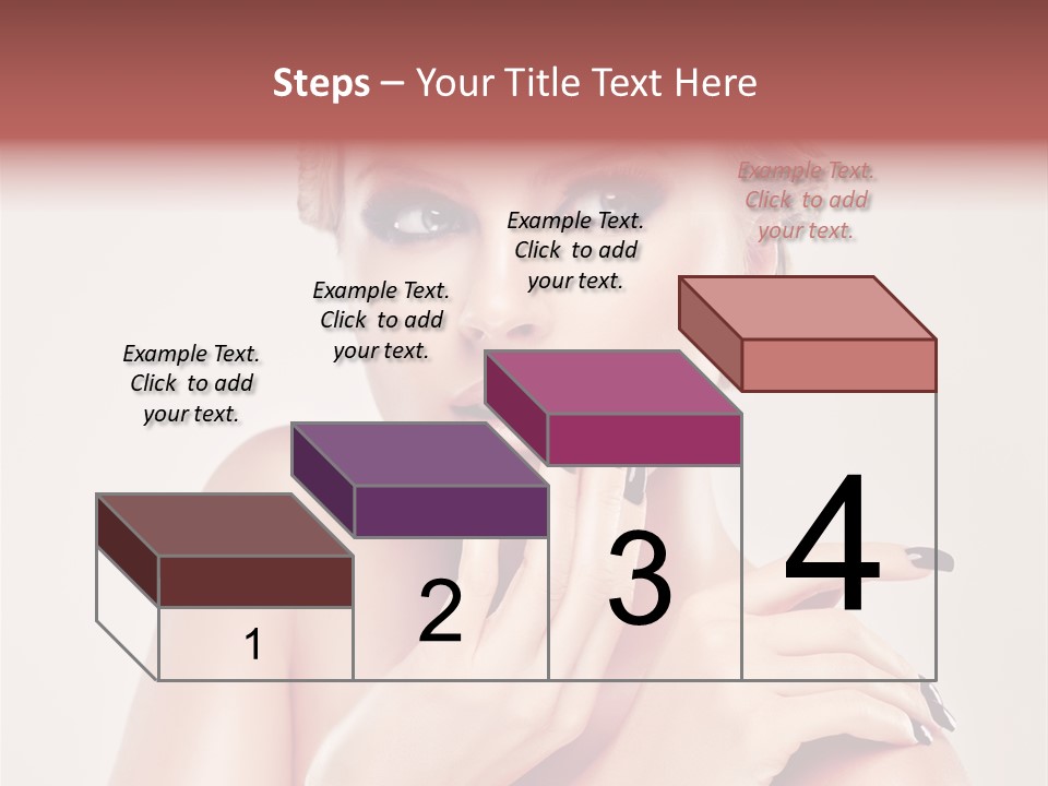 Face Lips Burgundy PowerPoint Template